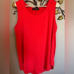 Deep coral color jersey tunic